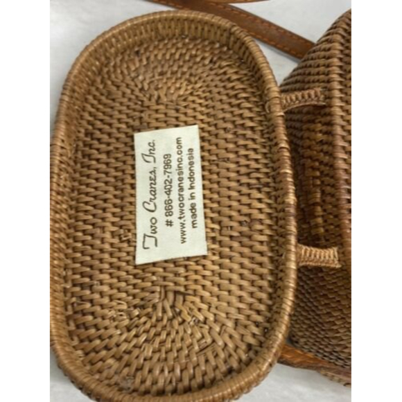 COPY - Two Cranes New Oval Vintage Straw Cross Body  Purse Handbag NWOT - Picture 10 of 12